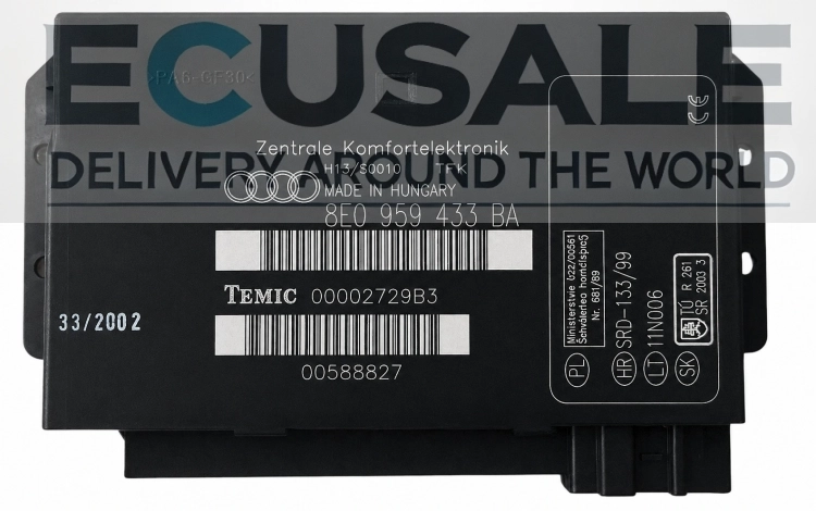 8E0959433BA moduł komfortu TEMIC Audi A4 B6 B7 8E0 959 433 BA