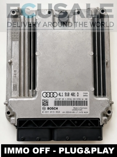 centralina motore Audi Q7 3.0 TDI Bosch 0281015868 4L1910401D IMMO OFF