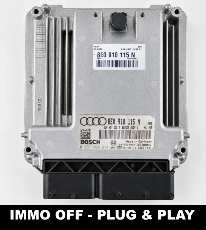 8E0910115N 0261S02211 sterownik silnika Bosch MED9.1 Audi A4 B7 2.0 TFSI