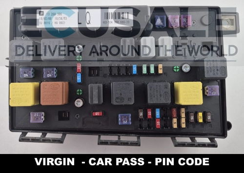 123268306 LQ VIRGIN skrzynka bezpieczników UEC Opel Astra H Zafira B  PIN CODE CAR PASS