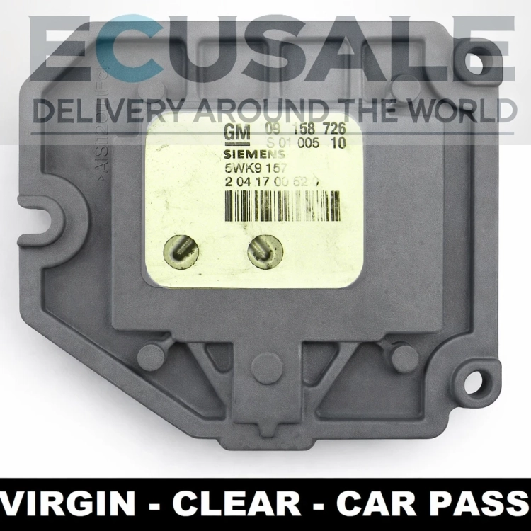 09158726 5WK9157 ECU Opel Astra Zafira 1.8 Z18XE przygotowany w wersji VIRGIN z danymi CAR PASS