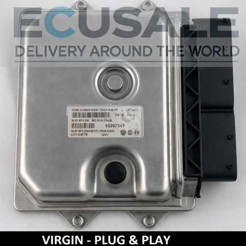 Centralina do motor 55267347 MJD8F3.D9 Fiat Doblo 1.3 Multijet 90KM VIRGIN Plug &amp;amp;amp; Play