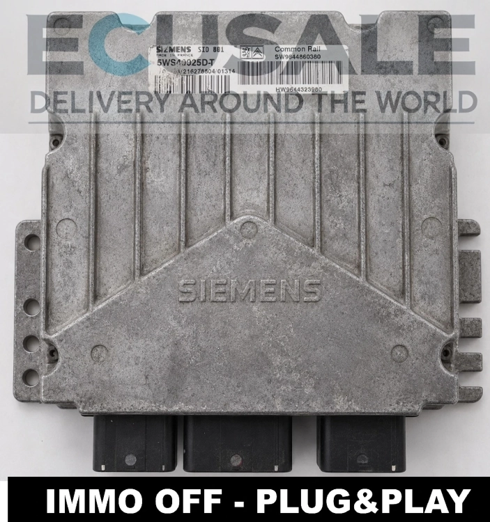 SID801 5WS40025DT 9644860380 Centralita de motor Citroen Berlingo Peugeot Partner 2.0 HDI IMMO OFF