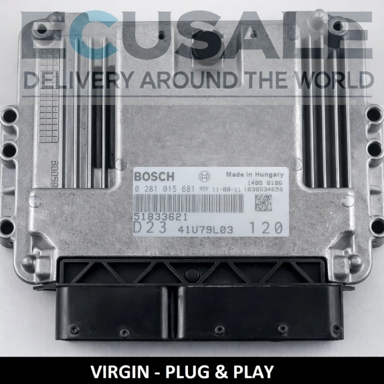 51833621 0281015681 Motorsteuergerät Fiat Ducato 2.3 JTD Bosch Virgin Plug and Play