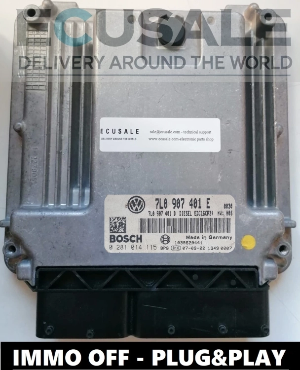 0281014115 7L0907401E ECU engine controller VW Touareg 3.0 TDI IMMO OFF