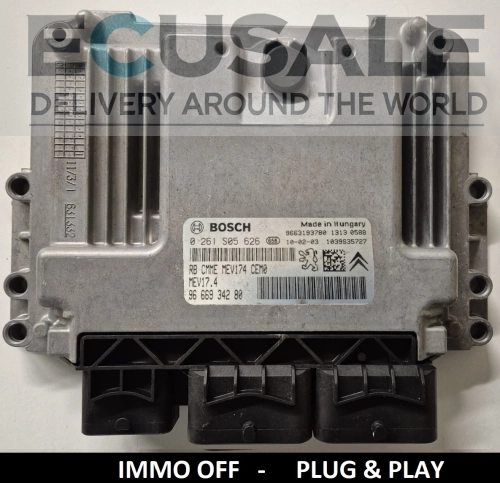 0261S05626 9666934280 IMMO OFF sterownik silnika Citroën Peugeot 1.6 VTi Bosch Plug and Play