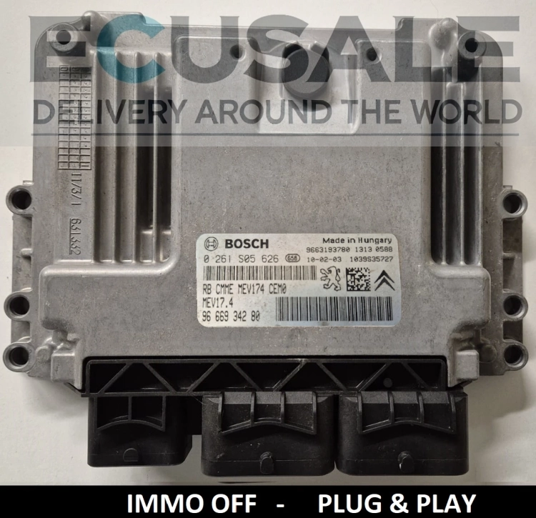 0261S05626 9666934280 IMMO OFF sterownik silnika Citroën Peugeot 1.6 VTi Bosch Plug and Play