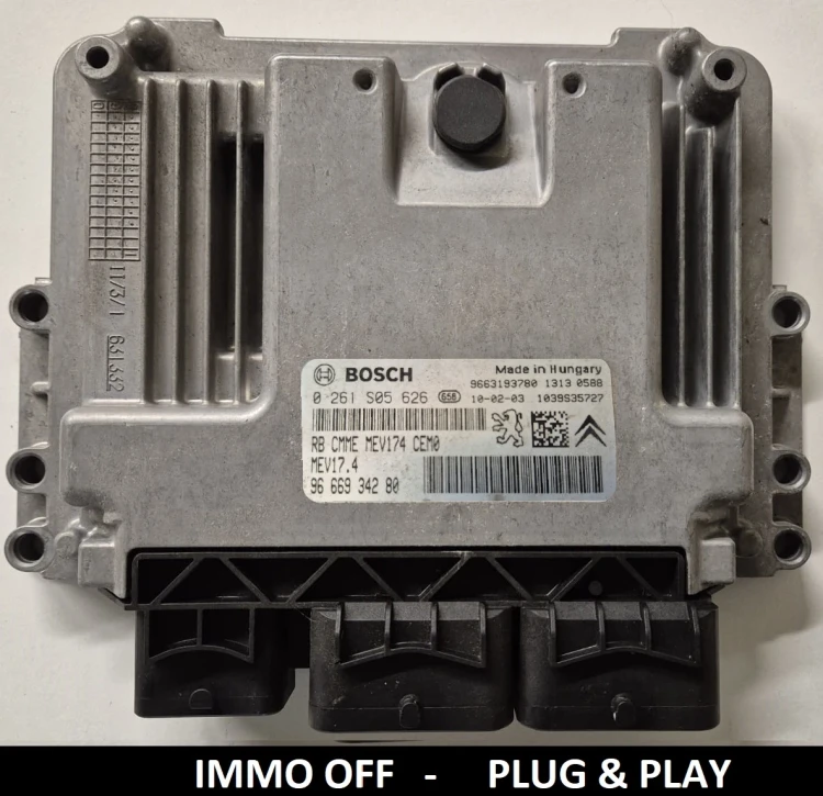 0261S05626 9666934280 centralina do motor Bosch Peugeot Citroën 1.6 VTi IMMO OFF