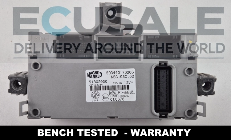 503440170206 51802930 módulo BCM Body Computer Fiat Bravo II NBC198C.02 Magneti Marelli