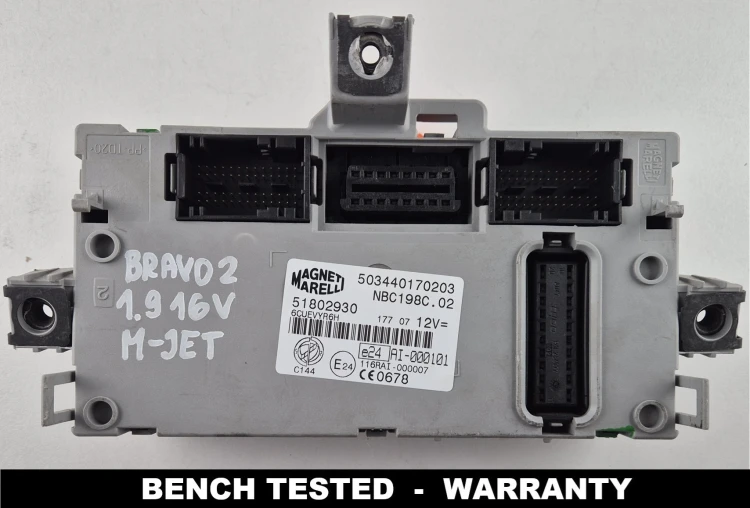 503440170203 51802930 modul BCM Body Computer Fiat Bravo II 1.9 Multijet NBC198C.02 Magneti Marelli