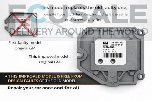 ECU Opel 24454392 5WK91712 senza difetti del vecchio modello