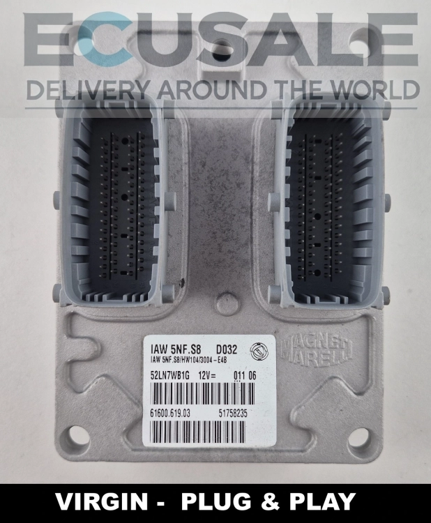 51758235 IAW 5NF.S8 61600.619.03 sterownik silnika ECU Fiat Panda 1.2 8V 4x4 Virgin Plug and Play