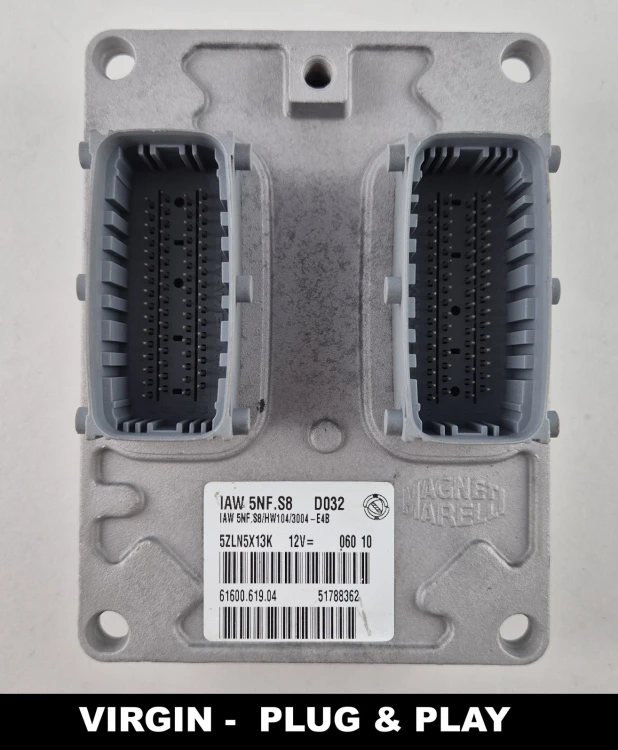 51788362 61600.619.04 Centralita de motor Fiat Panda 1.2 8V 4x4 IAW 5NF.S8 Virgin Plug &amp;amp;amp; Play