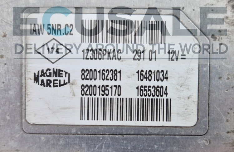 Sterownik silnika Magneti Marelli IAW 5NR.C2 8200162381 8200195170 do Renault Clio 1.2 16V