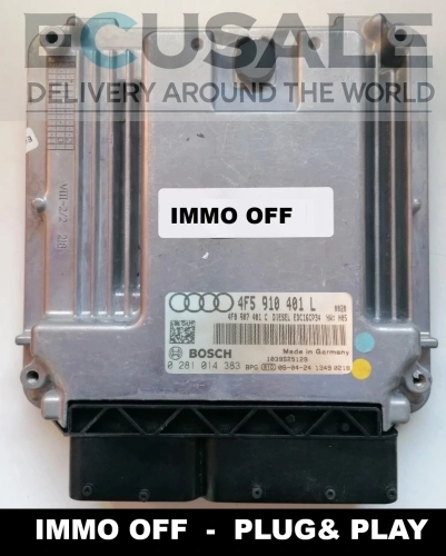 Motorsteuergerät Bosch EDC16CP34 4F5910401L 0281014383 do Audi A6 C6 2.7 TDI IMMO OFF Plug &amp;amp;amp; Play