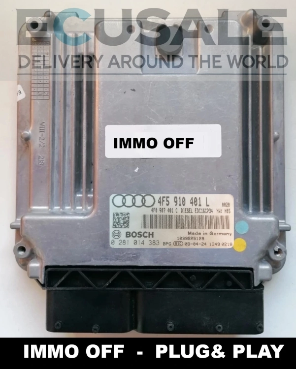 Motorsteuergerät Bosch EDC16CP34 4F5910401L 0281014383 do Audi A6 C6 2.7 TDI IMMO OFF Plug &amp;amp;amp; Play