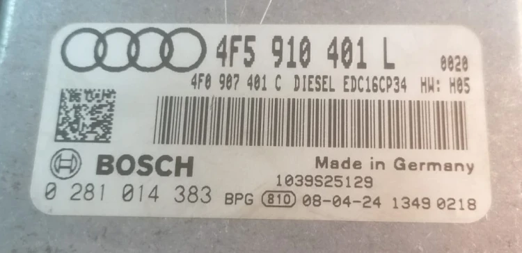 4F5910401L 4F0907401C 0281014383 do Audi A6 C6 2.7 TDI IMMO OFF Plug &amp; Play