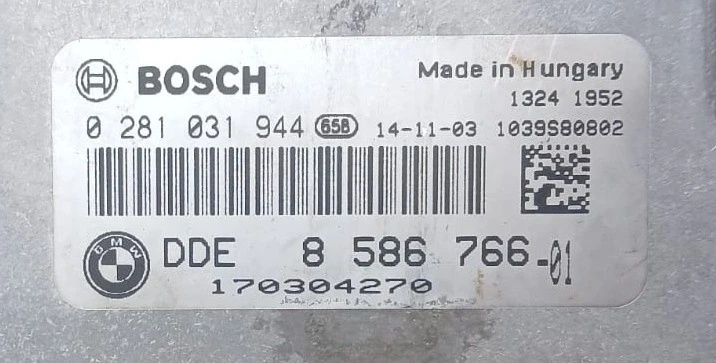 Sterownik silnika Bosch DDE 8586766 0281031944 1039S80802 do BMW Serii 2 F45 F46 i MINI F55 F56 wymagający programowania