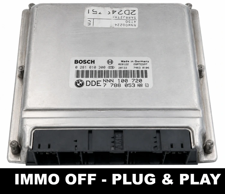 centralina motore ECU Bosch 0281010300 BMW DDE 7788053 IMMO OFF Plug &amp;amp;amp; Play