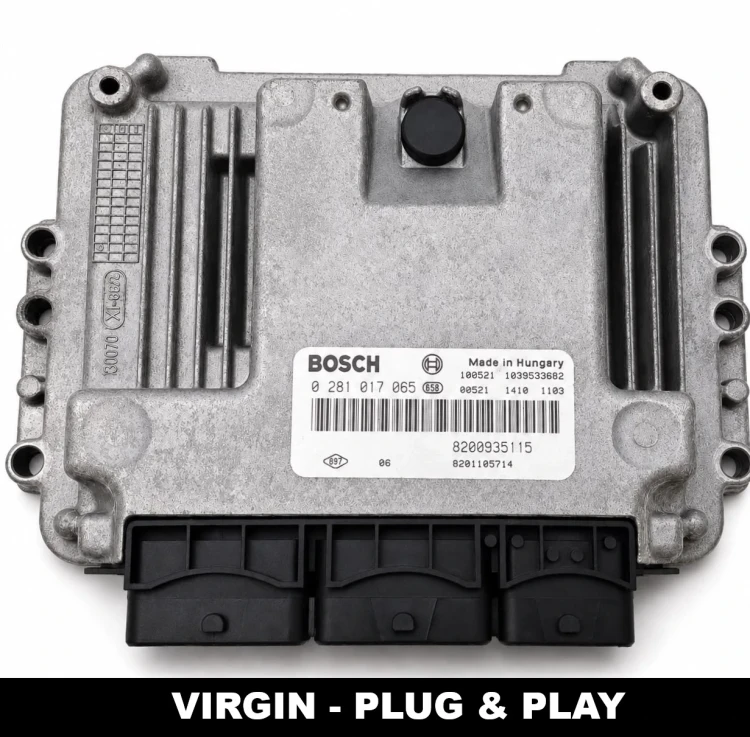 ECU engine control unit ECU Bosch 0281017065 Renault Trafic 2.0 dCi, 8200935115 8201105714, VIRGIN Plug &amp;amp;amp; Play