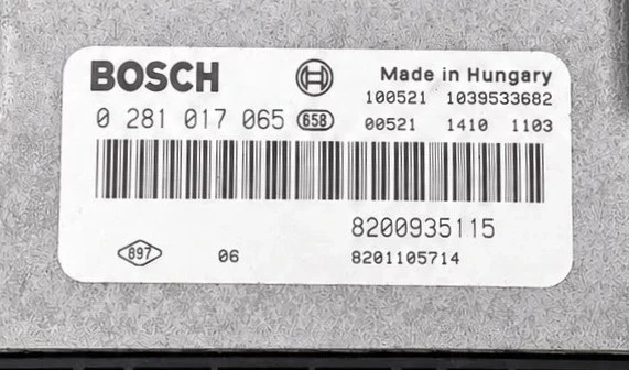Label 0281017065 Renault Trafic 2.0 dCi, 8200935115 8201105714, VIRGIN Plug &amp;amp;amp; Play