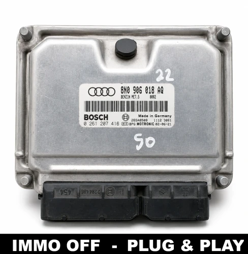 8N0 906 018 AQ 0261207416 ECU engine control unit Bosch ME7.5 Audi TT 8N IMMO OFF