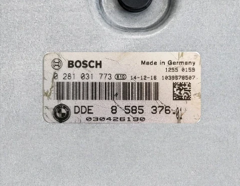 Sticker Bosch 0281031773 DDE 8585376  BMW 3.0 diesel