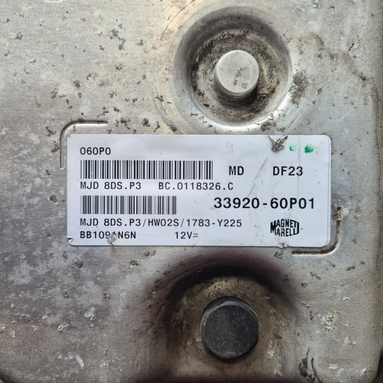 ECU label 33920-60P01 MJD 8DS.P3 BC.0118326.C Suzuki Swift 1.3 DDiS