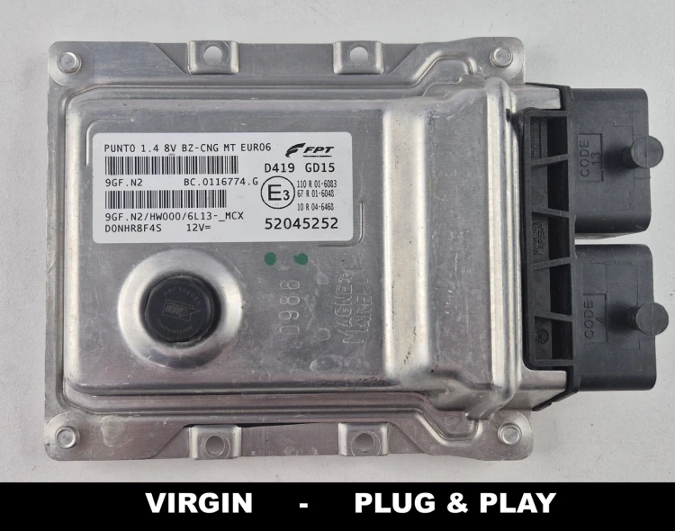 52045252 9GF.N2 centralina do motor Fiat Punto 1.4 8V  Plug &amp;amp;amp;amp; Play