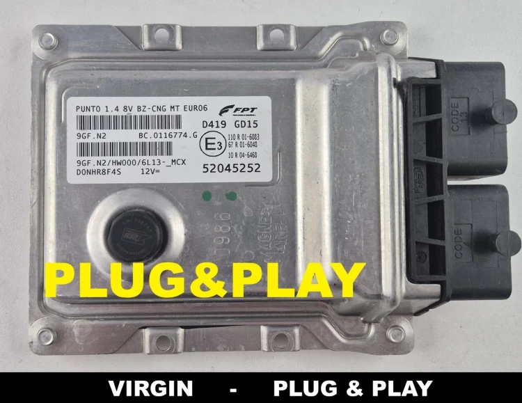 centralina do motor FPT 52045252 9GF.N2 BC.0116774.G Fiat Punto 1.4 8V CNG VIRGIN Plug &amp;amp;amp; Play