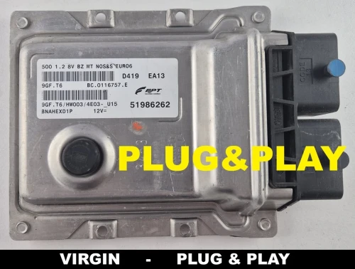 centralina do motor 51986262  Fiat 500 1.2 8V Euro 6 sem Start-Stop VIRGIN Plug &amp;amp;amp;amp; Play