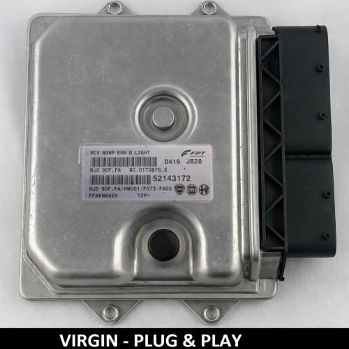 Sterownik silnika Fiat 1.3 Multijet 52143172 MJD 9DF.FA Virgin Plug & Play – widok etykiety