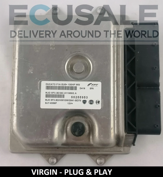VIRGIN Engine ECU Fiat Ducato 2.3 55255953 MJD8F3.BD Euro 5 – Plug &amp; Play, No Programming Required