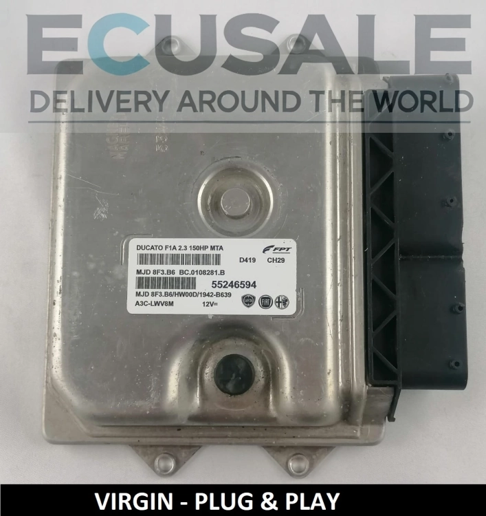 CENTRALINA DO MOTOR VIRGIN Fiat Ducato 2.3 55246594 MJD8F3.B6 Euro 5 – Plug &amp; Play, sem necessidade de programação