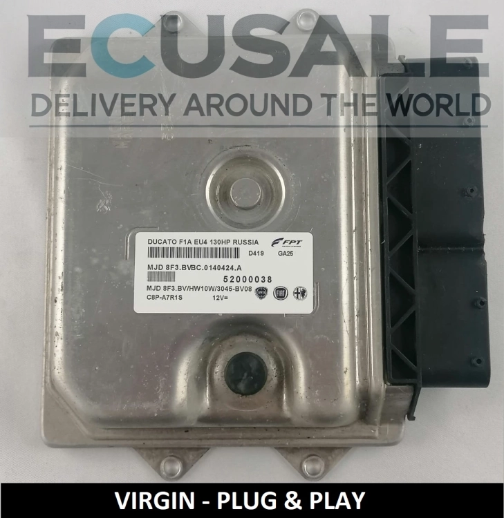 CENTRALINA DO MOTOR VIRGIN Fiat Ducato 2.3 52000038 MJD8F3.BV Euro 4 – Plug &amp; Play, sem necessidade de programação