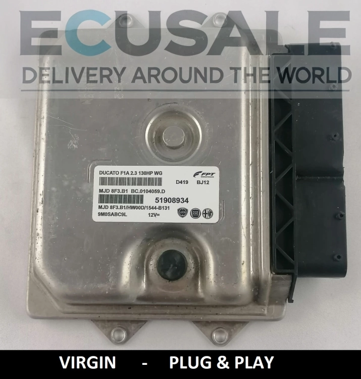 CENTRALINA DO MOTOR VIRGIN Fiat Ducato 2.3 51908934 MJD8F3.B1 Euro 5 – Plug &amp; Play, sem necessidade de programação, TUNING