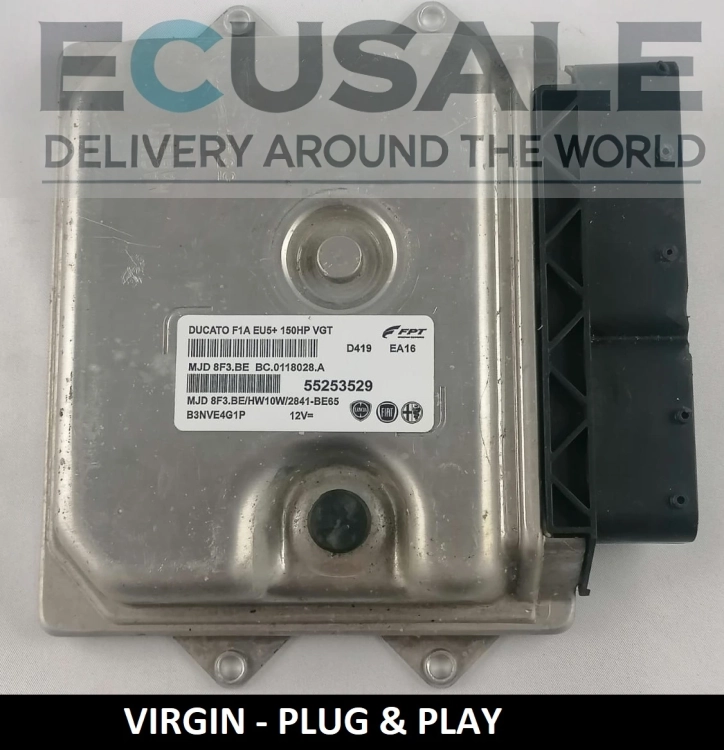 CENTRALINA DO MOTOR VIRGIN Fiat Ducato 2.3 55253529 MJD8F3.BE BC.0118028.A – Plug &amp; Play, pronta para instalação