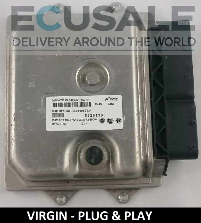 CENTRALITA DE MOTOR VIRGEN Fiat Ducato 2.3 55261983 MJD8F3.BO Euro 5 – Plug &amp; Play, sin programación