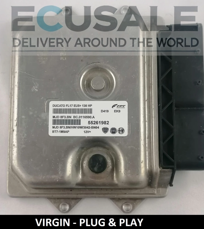 CENTRALITA DE MOTOR VIRGEN Fiat Ducato 2.3 55261982 MJD8F3.BN Euro 5 – Plug &amp; Play, sin programación