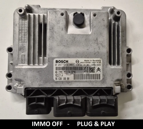 0261208957 9663818880 engine control unit Bosch MED17.4 Peugeot 207 / Citroën C4 1.6 IMMO OFF