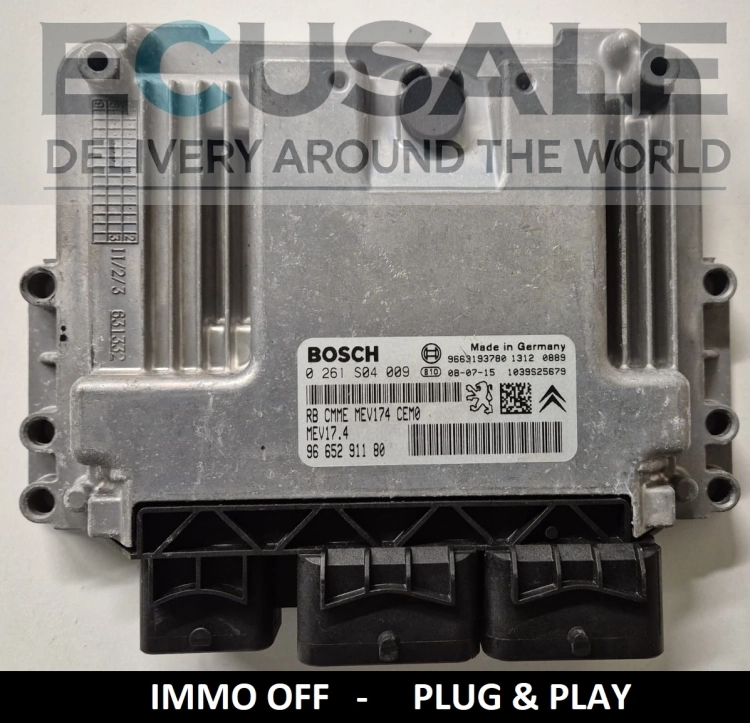 ECU ENGINE 0261S04009 9665291180 MEV17.4 PEUGEOT 207