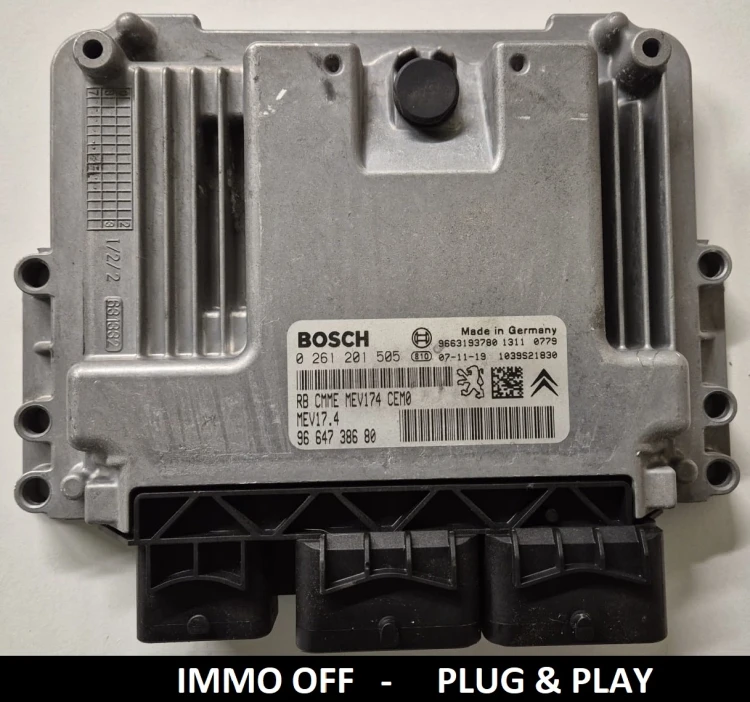0261201505 9664738680 sterownik silnika Bosch MEV17.4 Peugeot Citroën 1.4 / 1.6 IMMO OFF