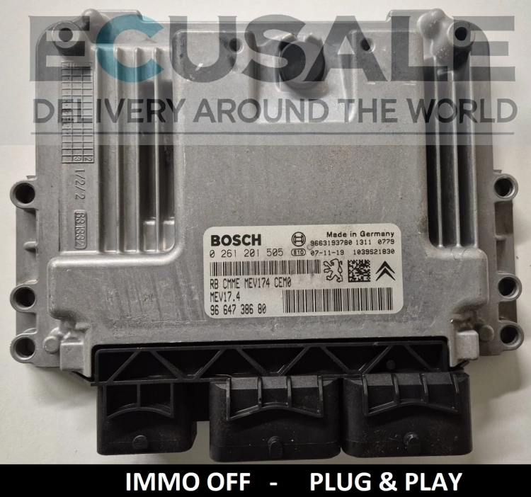 Centralita de motor PSA IMMO OFF 9664738680 0261201505