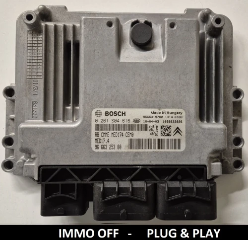 ECU engine control unit PEUGEOT 9666325380 0261S04616