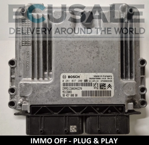 0281037200 9845780880 ECU engine control unit Bosch MD1CS003 Peugeot Citroen Opel 1.5 BlueHDi