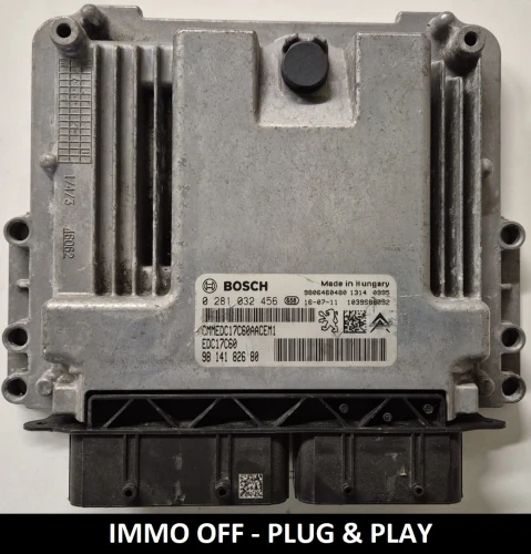 0281032456 9814182680 centralita de motor Bosch EDC17C60 Peugeot Citroën Opel 1.6 Diesel IMMO OFF