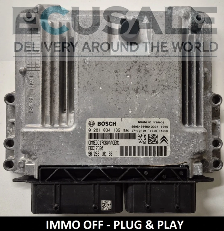 ECU PEUGEOT CITROEN 0281034189 EDC17C60 Centralita