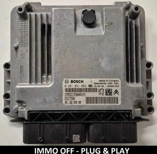 0281031864 9813283980 engine control unit Bosch EDC17C60 Peugeot Citroën Opel IMMO OFF
