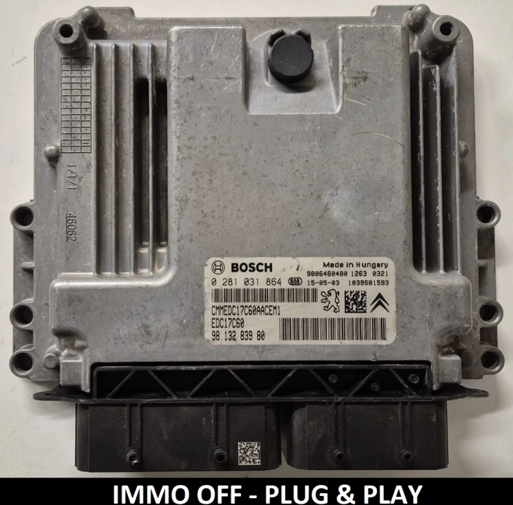 0281031864 9813283980 centralita de motor Bosch EDC17C60 Peugeot Citroën Opel IMMO OFF
