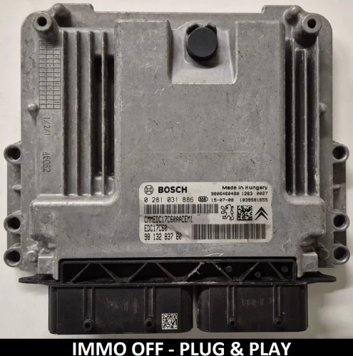 0281031886 9813283780 engine control unit Bosch EDC17C60 Peugeot Citroën Opel IMMO OFF